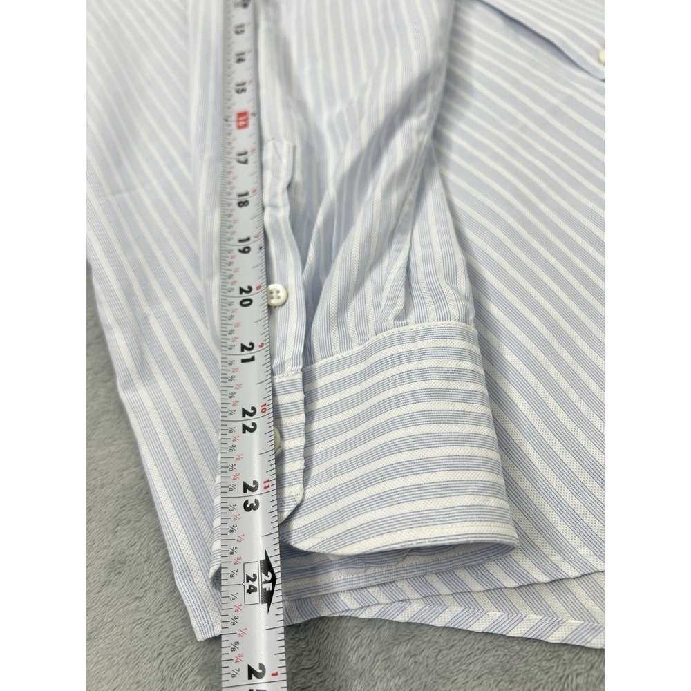 Canali Button Up Shirt Lot Of 2 Mens 41-16 Check Striped Long Sleeve Designer - Picture 13 of 16